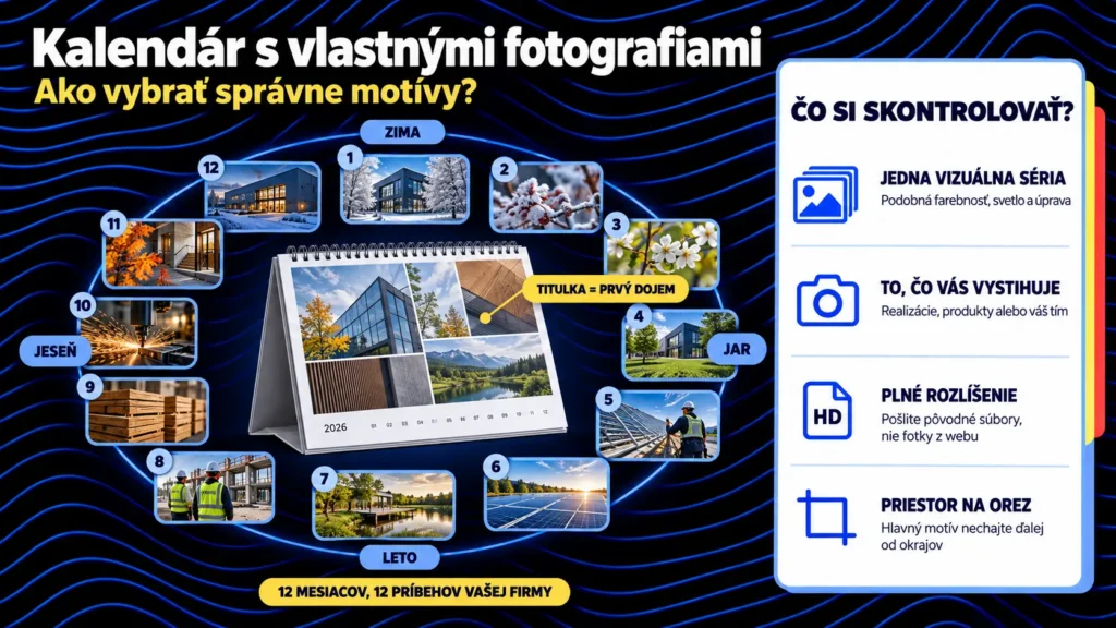 Firemný kalendár s vlastnými fotografiami a tipmi na výber motívov počas celého roka